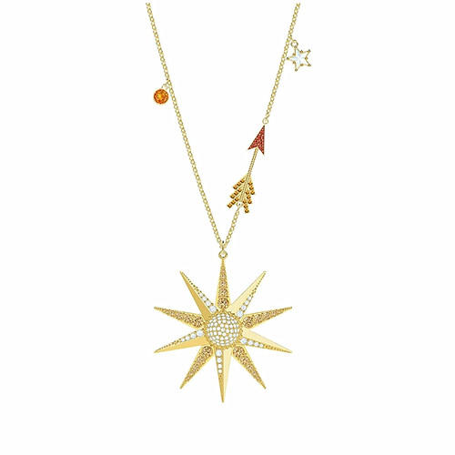 Women custom luxury jewelry gold plated delicate star charm necklaces